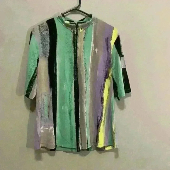Jamie Sadock Large Golf Top 1/4 Zip Polo Collared Shirt - Picture 1 of 3